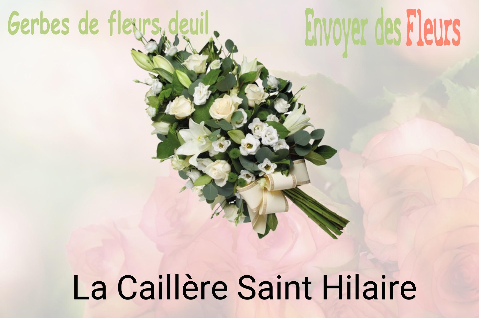 Gerbe de fleurs de deuil livrée à La Caillère-Saint-Hilaire
